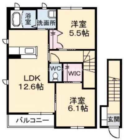 ルーナ新倉敷　Ｂ棟の物件間取画像